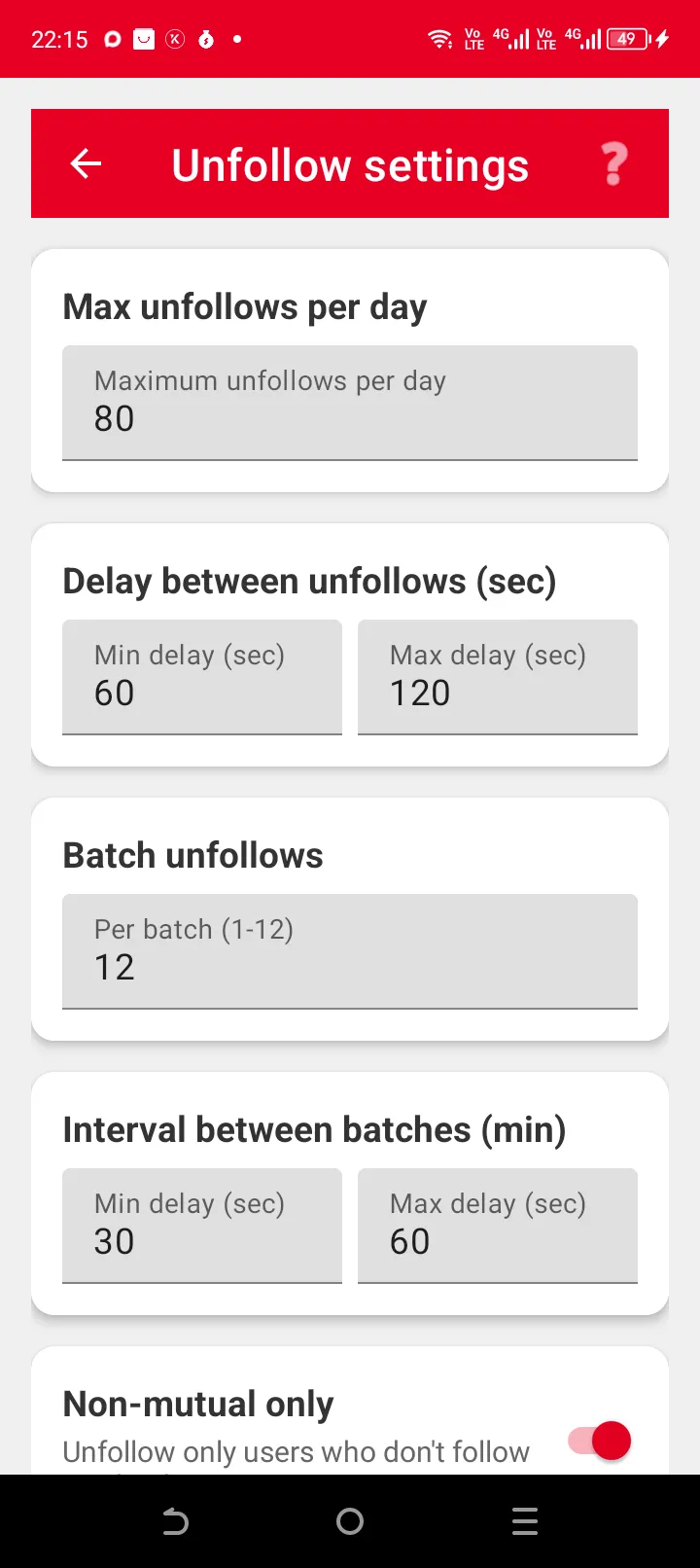 Gestión de follows y bajas en PinPilot — baja masiva de suscriptores no recíprocos de Pinterest